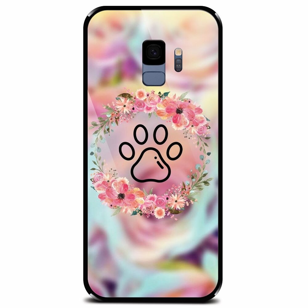 Husa din sticla securizata pentru Samsung Galaxy S9, Animal Love