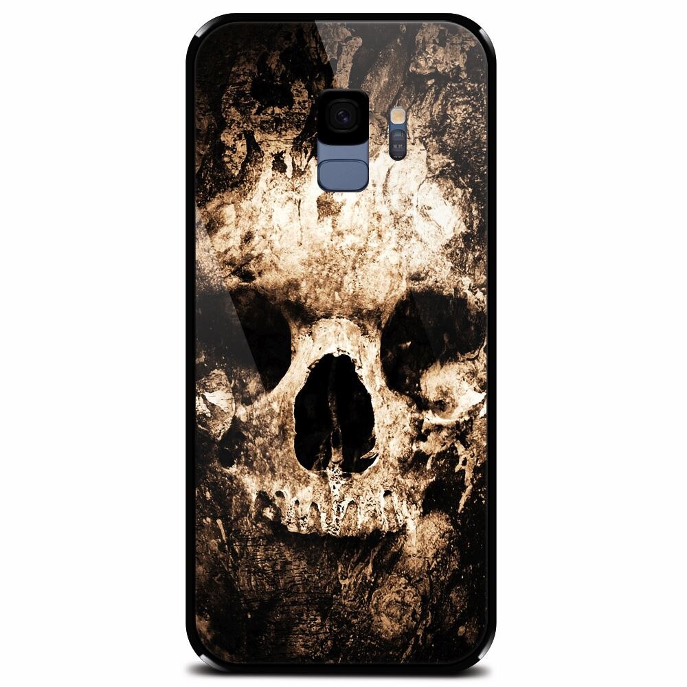 Husa din sticla securizata pentru Samsung Galaxy S9, Zombie Skull