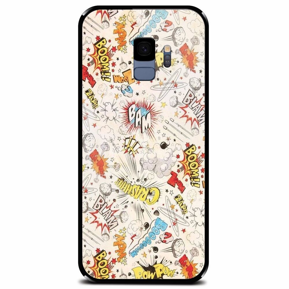Husa din sticla securizata pentru Samsung Galaxy S9, Vintage Comic
