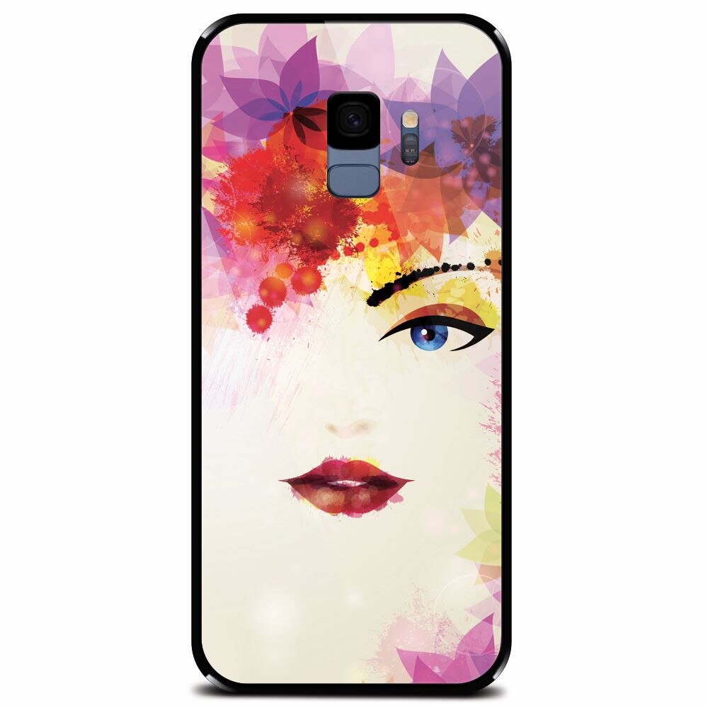Husa din sticla securizata pentru Samsung Galaxy S9, Pretty Face