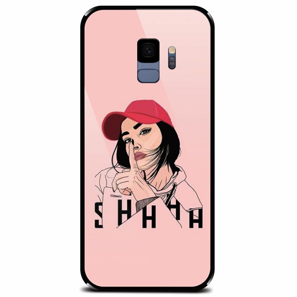 Husa din sticla securizata pentru Samsung Galaxy S9, Shhh