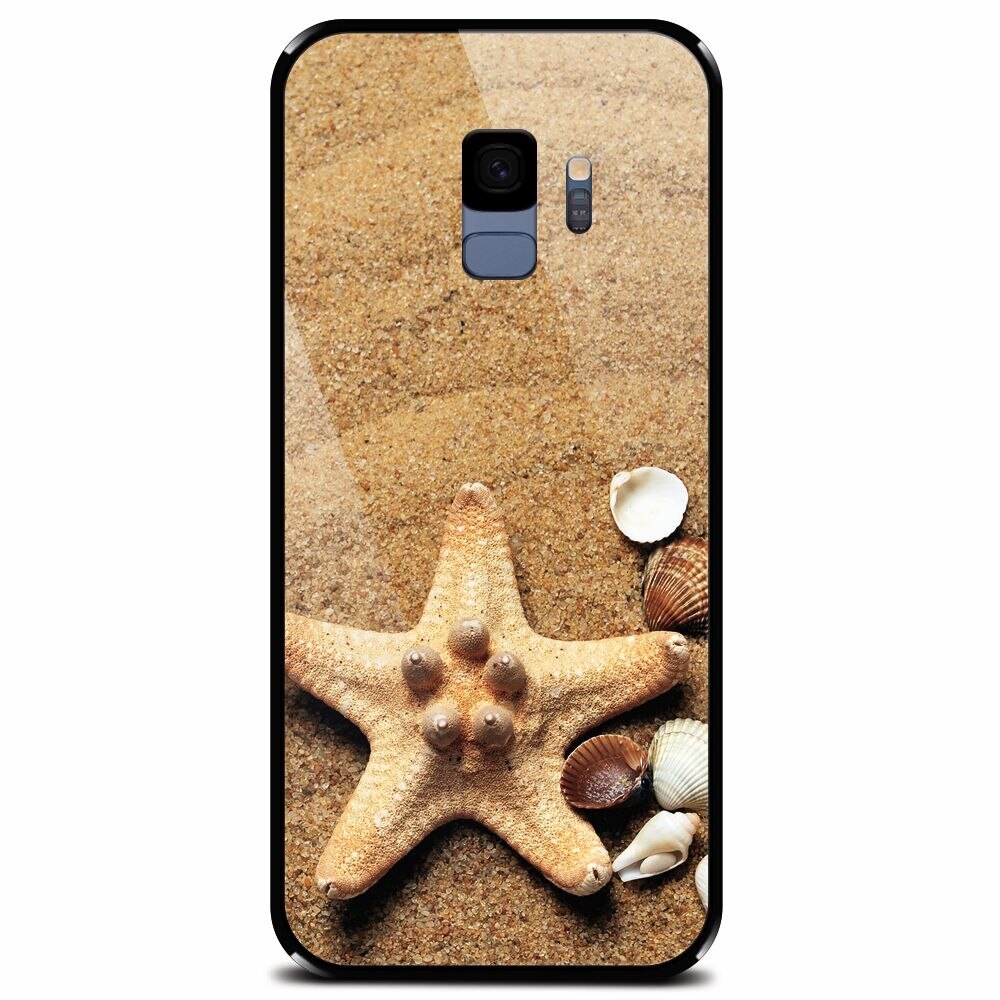 Husa din sticla securizata pentru Samsung Galaxy S9, Sea Shells