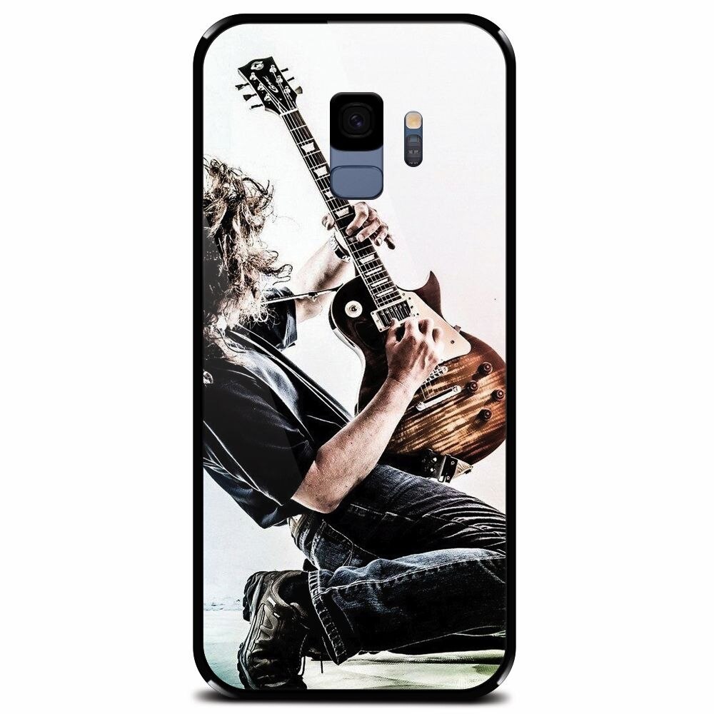 Husa din sticla securizata pentru Samsung Galaxy S9, Rock Star