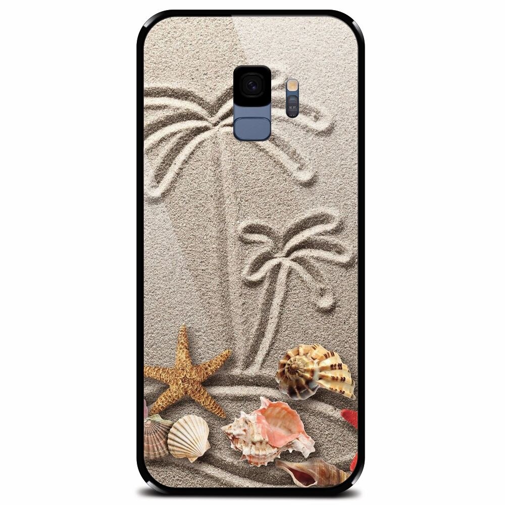 Husa din sticla securizata pentru Samsung Galaxy S9, Beach Sand