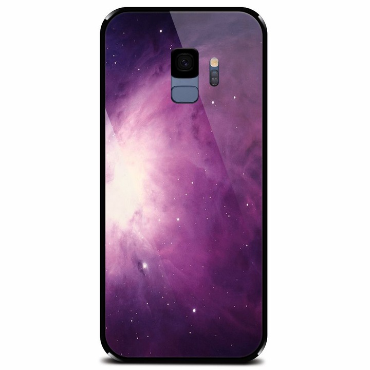Калъф от закалено стъкло за Samsung Galaxy S9, Purple Supernova Nebula Explosion