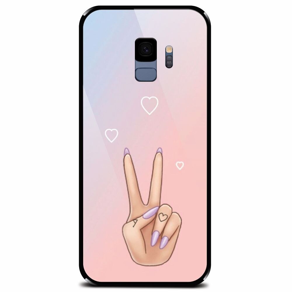Husa din sticla securizata pentru Samsung Galaxy S9, Victory Love
