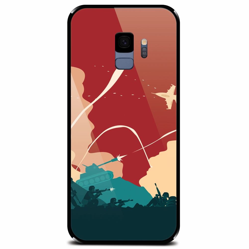 Husa din sticla securizata pentru Samsung Galaxy S9, War