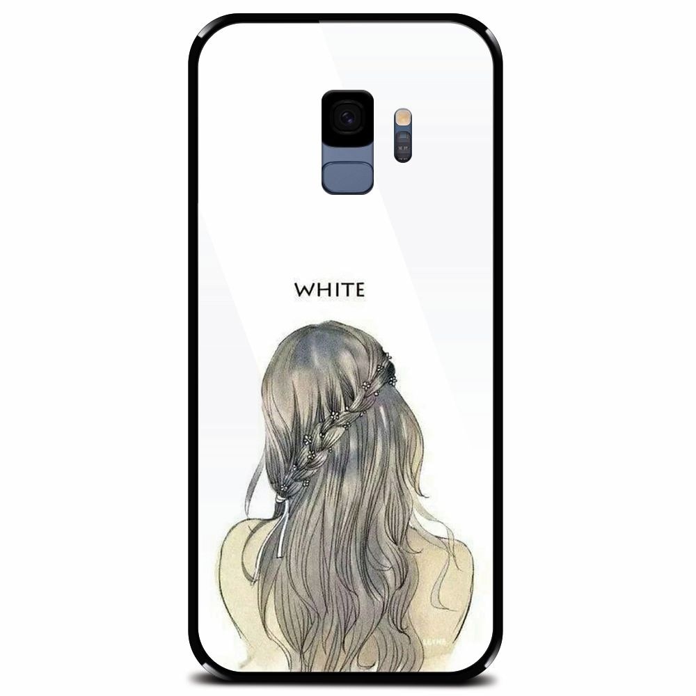 Husa din sticla securizata pentru Samsung Galaxy S9, White