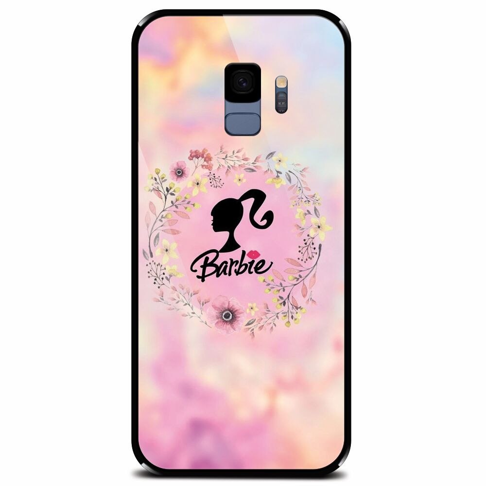 Husa din sticla securizata pentru Samsung Galaxy S9, Barbie icon