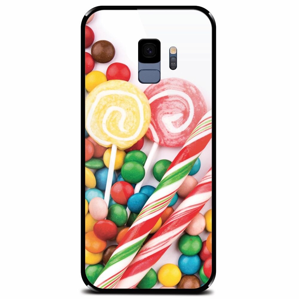 Husa din sticla securizata pentru Samsung Galaxy S9, Sweet Colorful Candy
