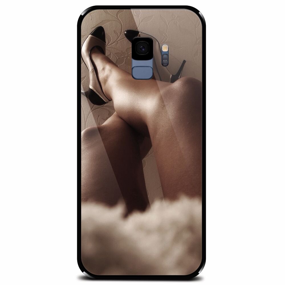 Husa din sticla securizata pentru Samsung Galaxy S9, Sexy Legs
