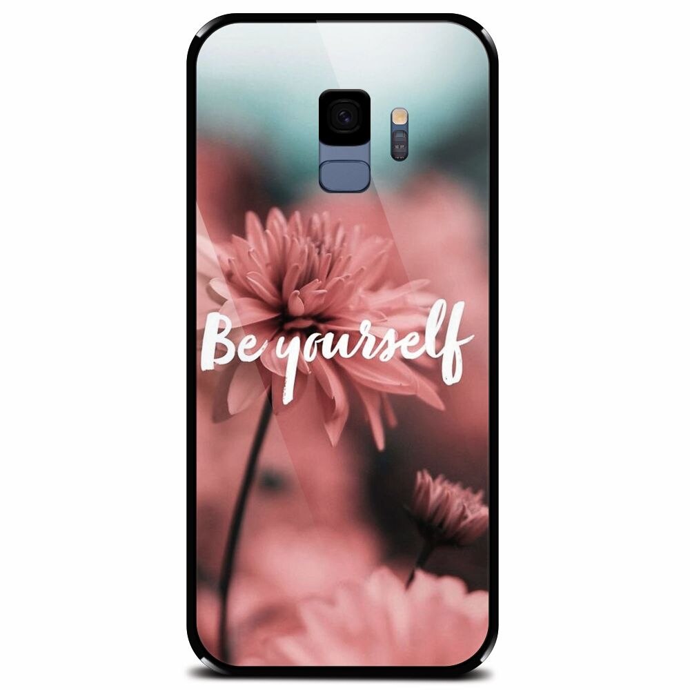 Husa din sticla securizata pentru Samsung Galaxy S9, Be Yourself