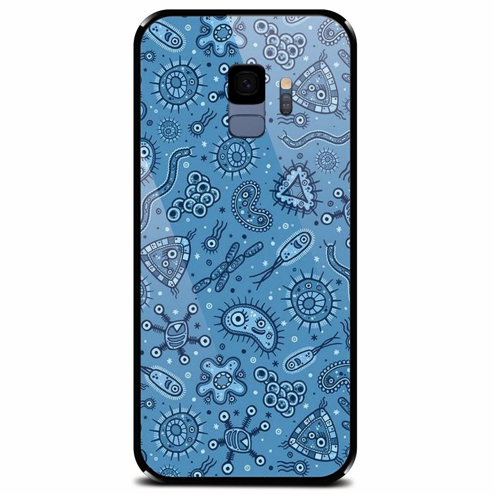 Husa din sticla securizata pentru Samsung Galaxy S9, Bacteria