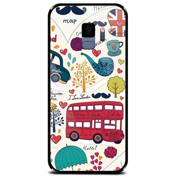 Husa din sticla securizata pentru Samsung Galaxy S9, Welcome In London Husa din sticla securizata pentru Samsung Galaxy S9, Welcome In London