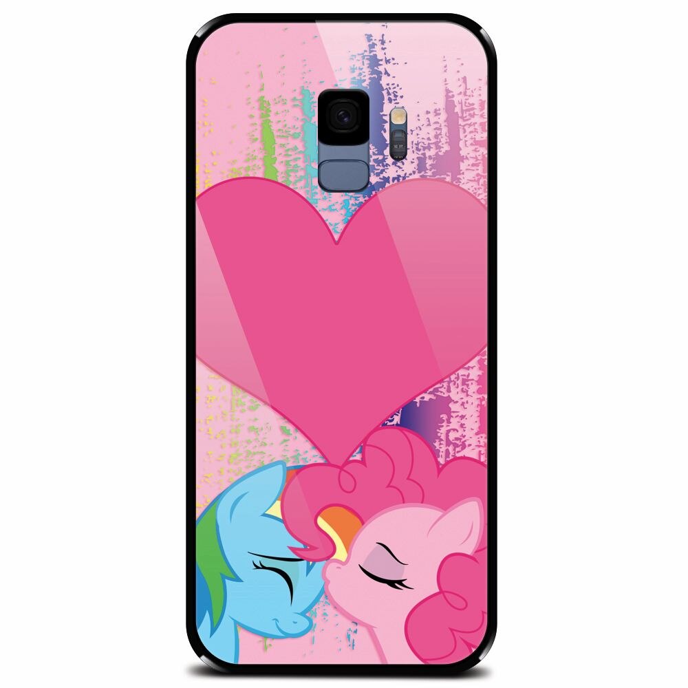 Husa din sticla securizata pentru Samsung Galaxy S9, Pinkie Kiss