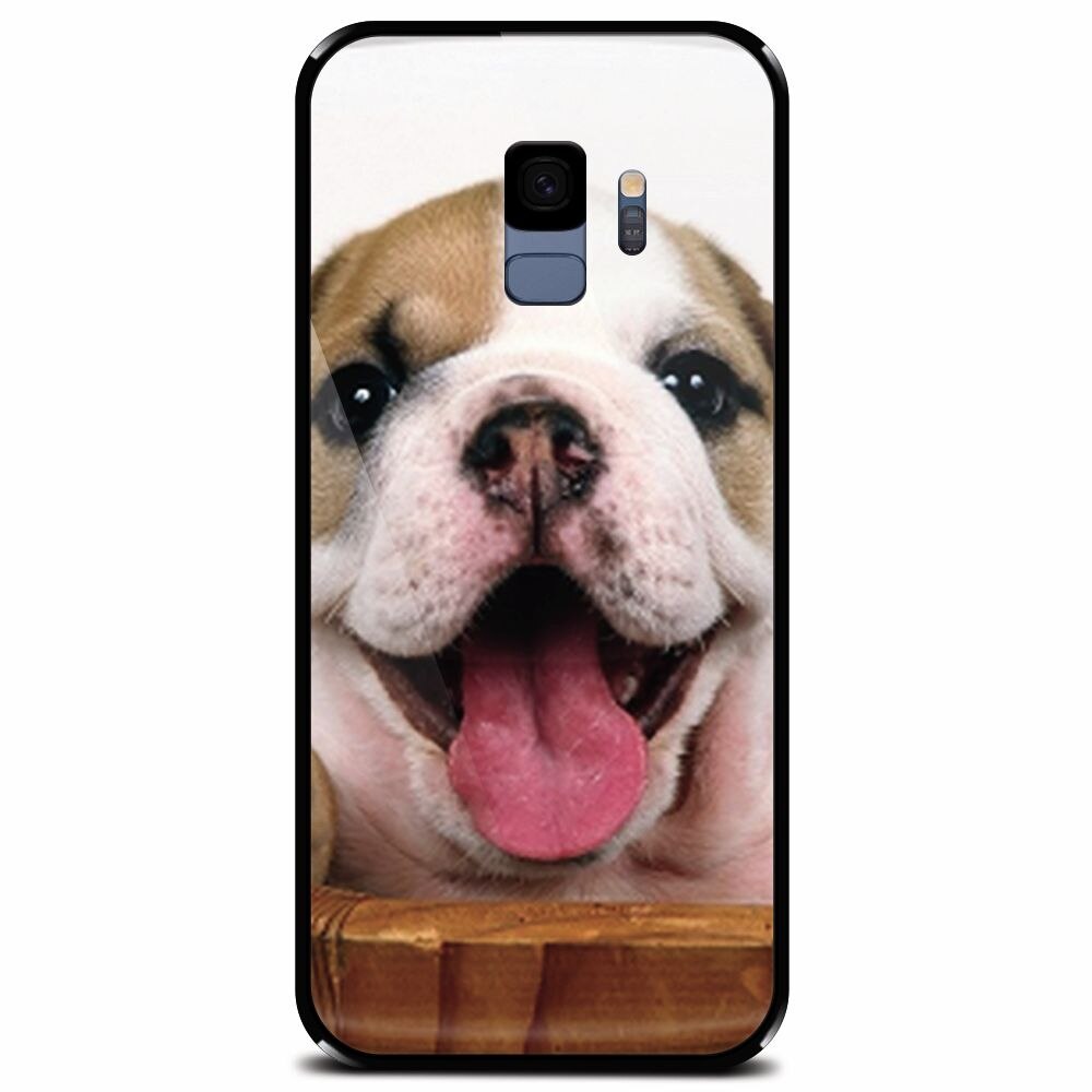 Husa din sticla securizata pentru Samsung Galaxy S9, Puppies 002