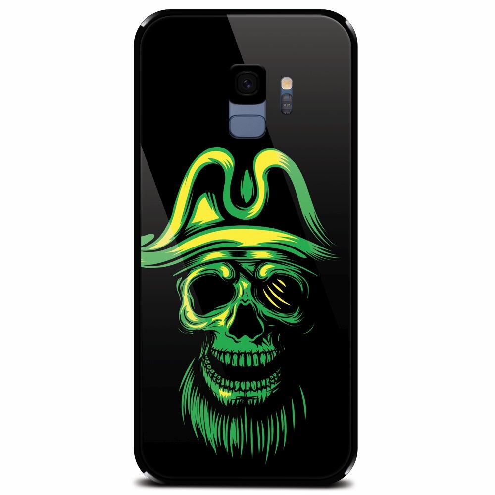 Husa din sticla securizata pentru Samsung Galaxy S9, Pirate Skull