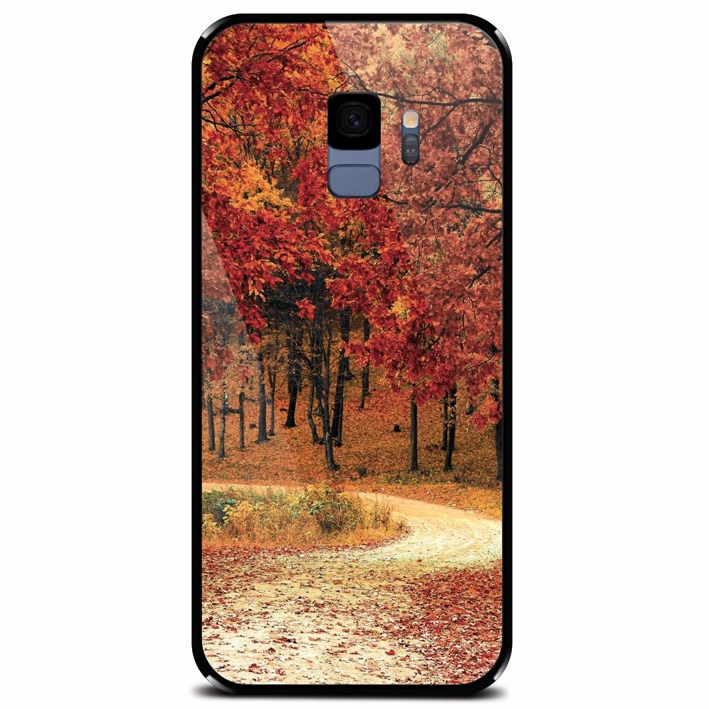 Husa din sticla securizata pentru Samsung Galaxy S9, Autumn