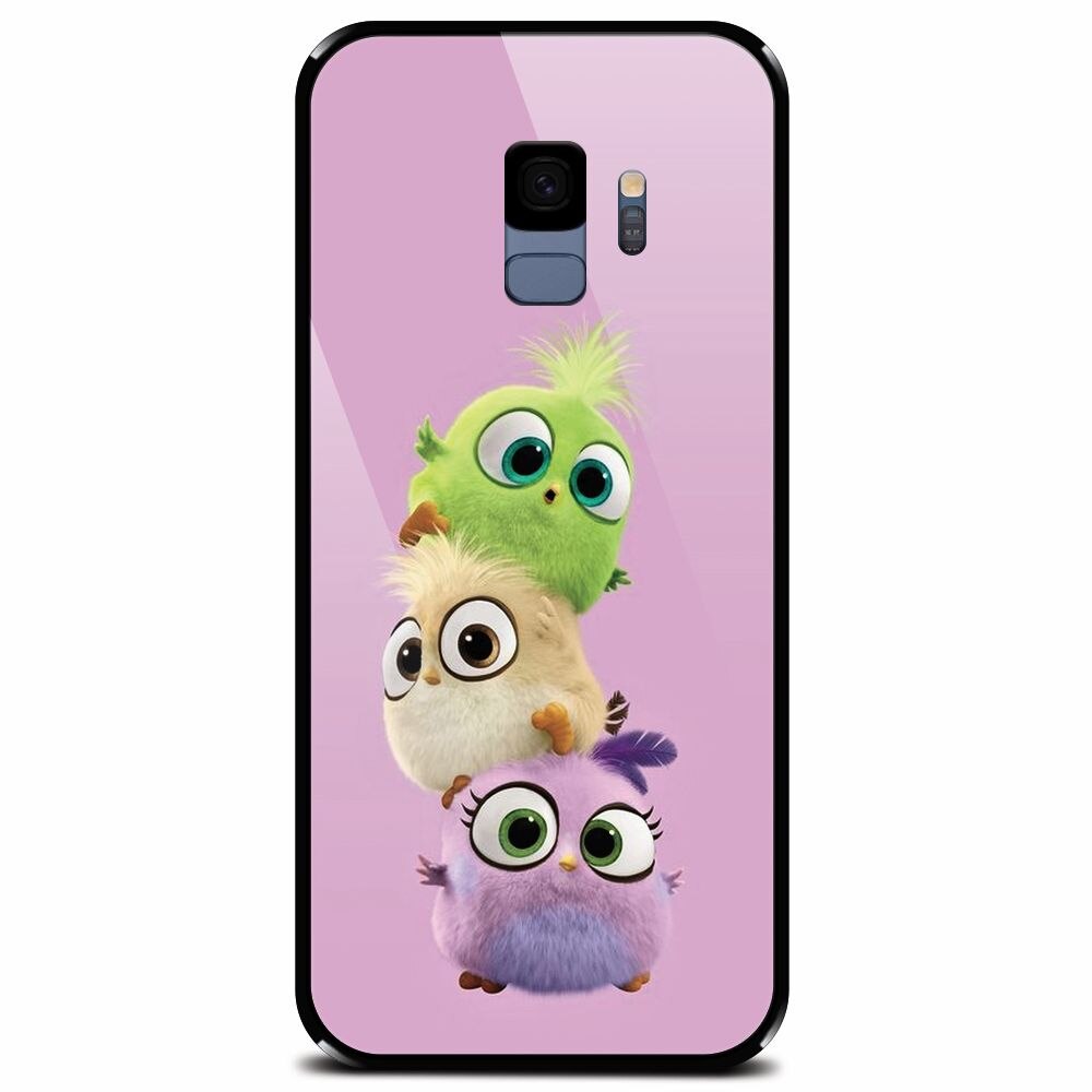 Husa din sticla securizata pentru Samsung Galaxy S9, Baby Birds