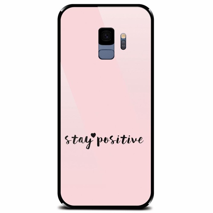 Сигурен стъклен калъф за Samsung Galaxy S9, Stay Positive