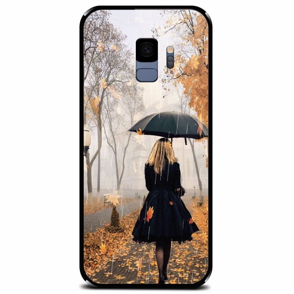 Husa din sticla securizata pentru Samsung Galaxy S9, Autum