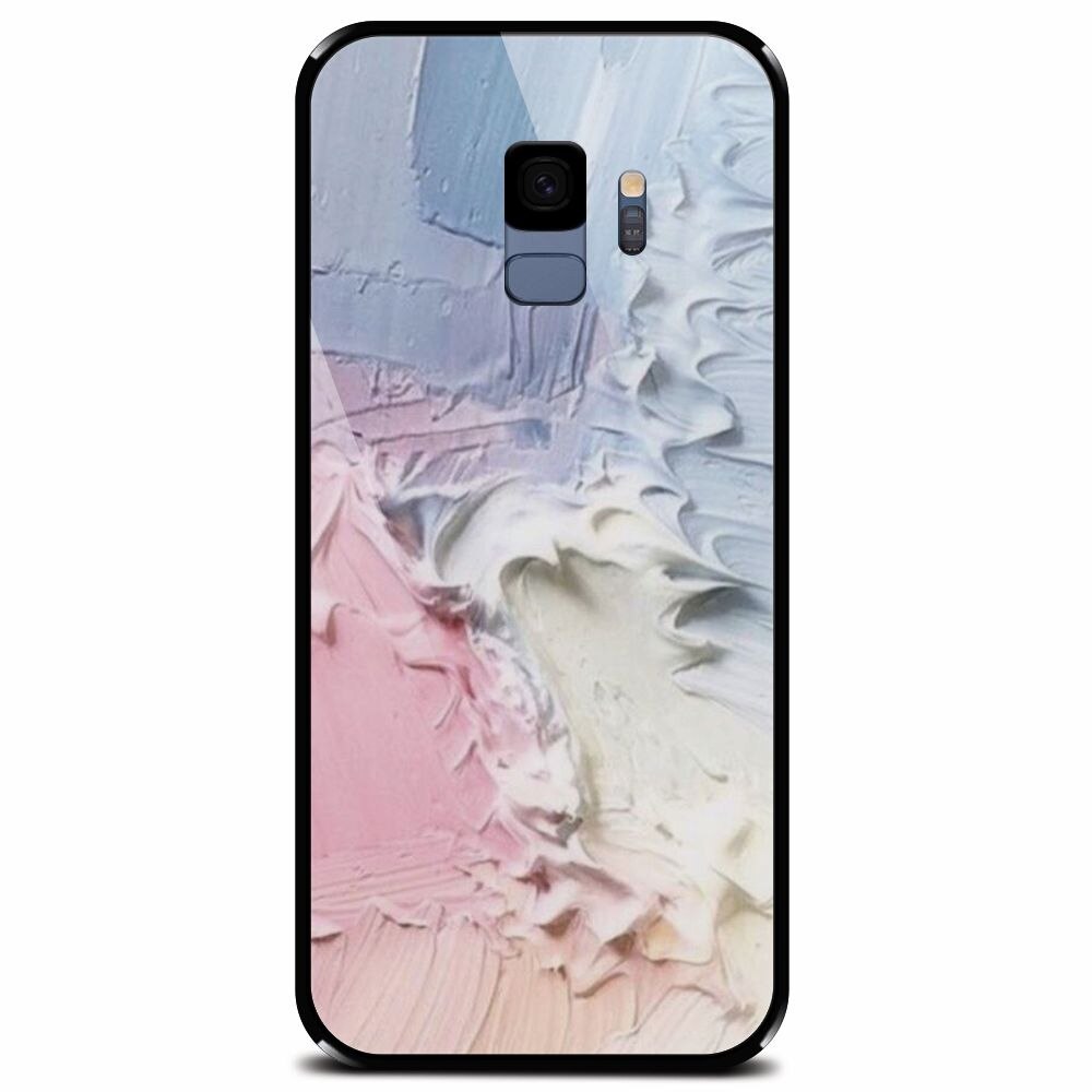 Husa din sticla securizata pentru Samsung Galaxy S9, Paint