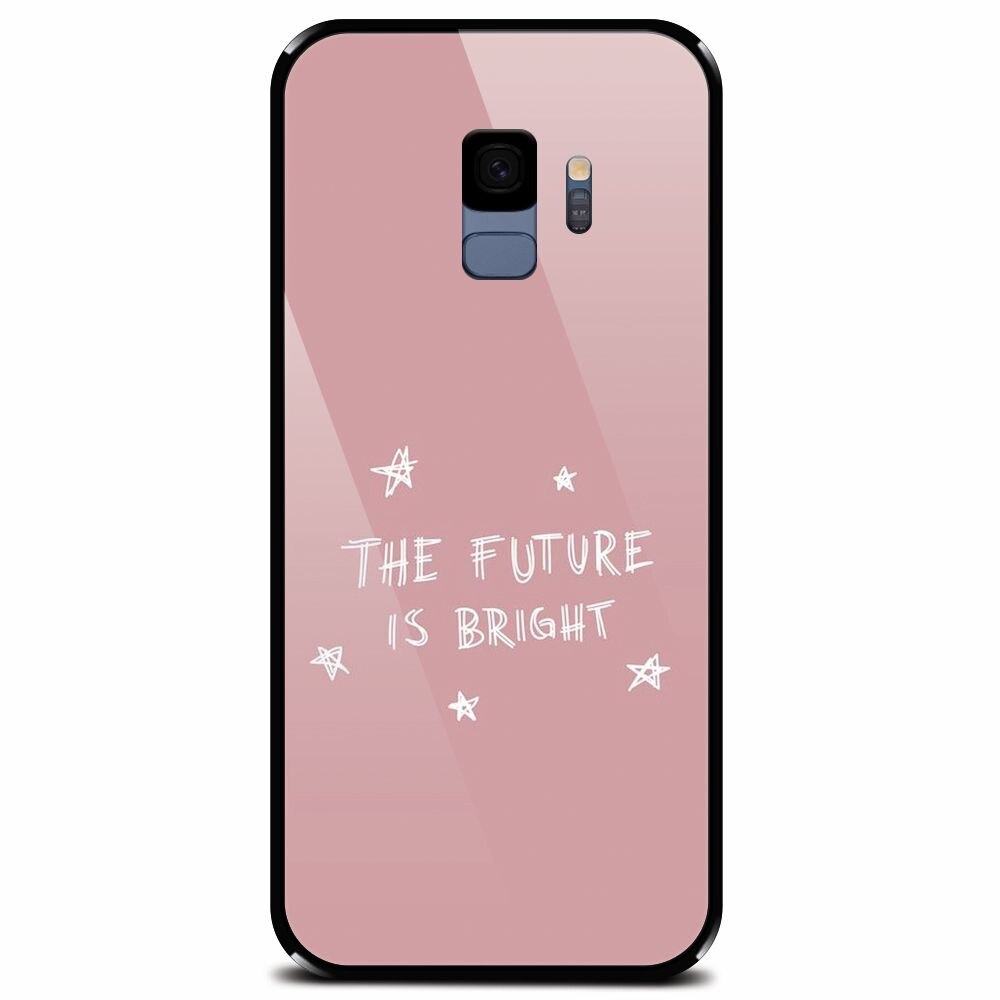 Husa din sticla securizata pentru Samsung Galaxy S9, The Future Is Bright