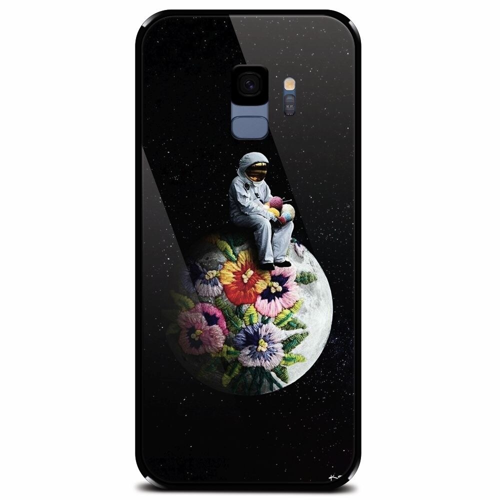 Husa din sticla securizata pentru Samsung Galaxy S9, Astronaut