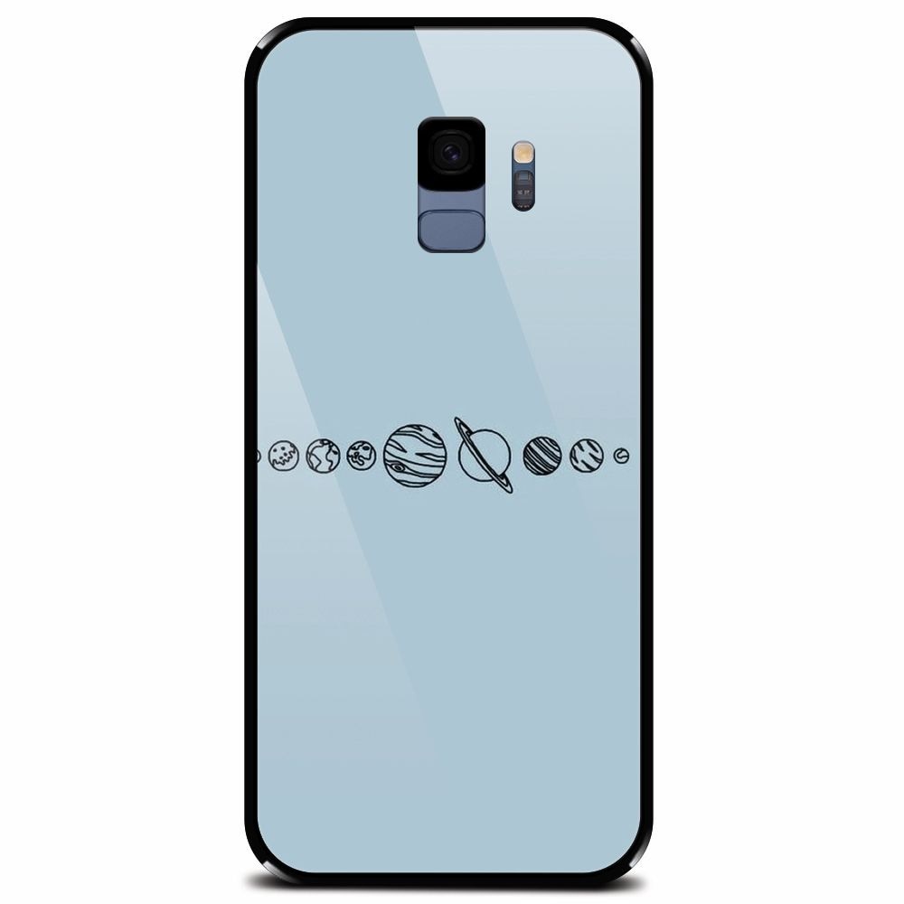 Husa din sticla securizata pentru Samsung Galaxy S9, Planets