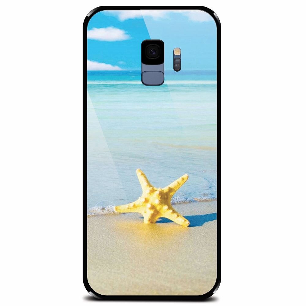 Husa din sticla securizata pentru Samsung Galaxy S9, Starfish Beach