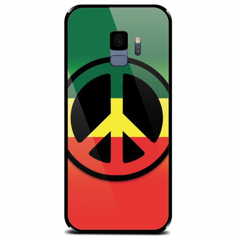 Husa din sticla securizata pentru Samsung Galaxy S9, Peace