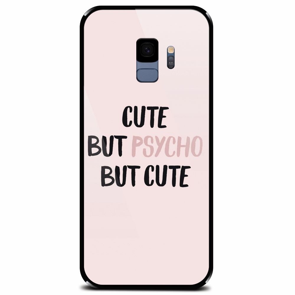 Husa din sticla securizata pentru Samsung Galaxy S9, Cute But Psycho