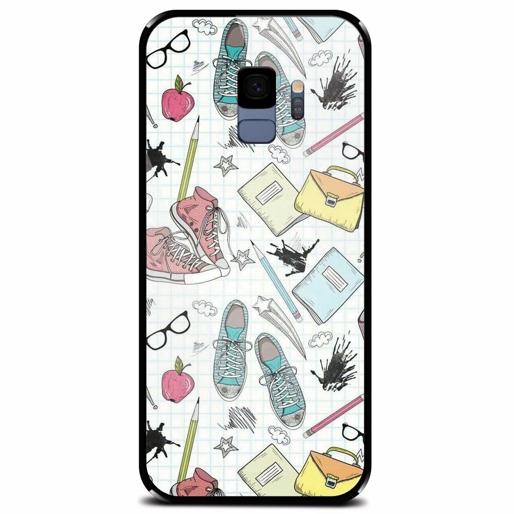 Husa din sticla securizata pentru Samsung Galaxy S9, School