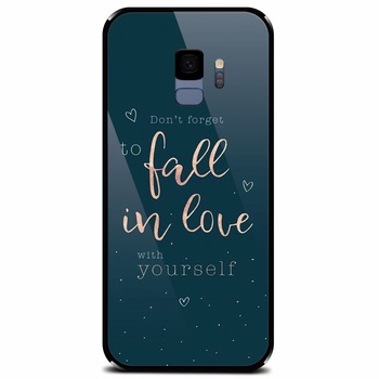 Husa din sticla securizata pentru Samsung Galaxy S9, Fall In Love Husa din sticla securizata pentru Samsung Galaxy S9, Fall In Love