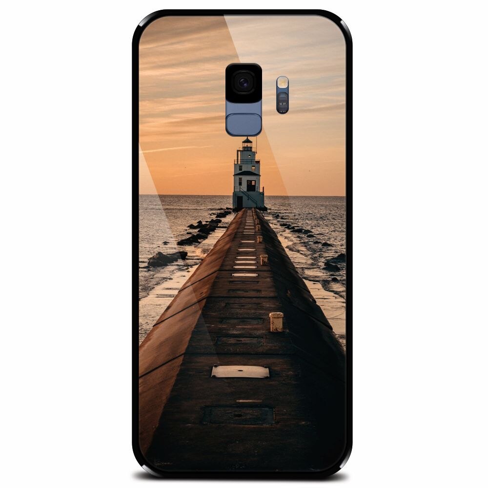 Husa din sticla securizata pentru Samsung Galaxy S9, Dawn Dusk