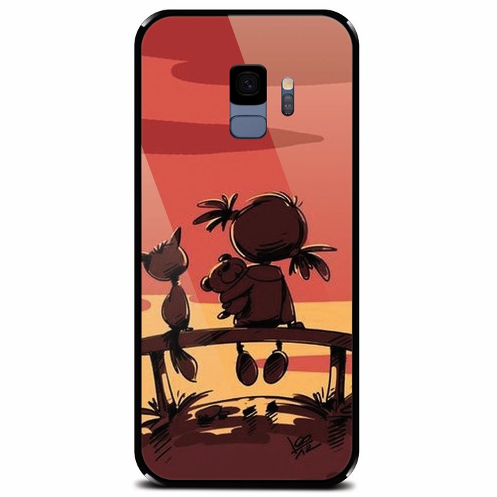 Калъф от закалено стъкло за Samsung Galaxy S9, Lovely Sunsets