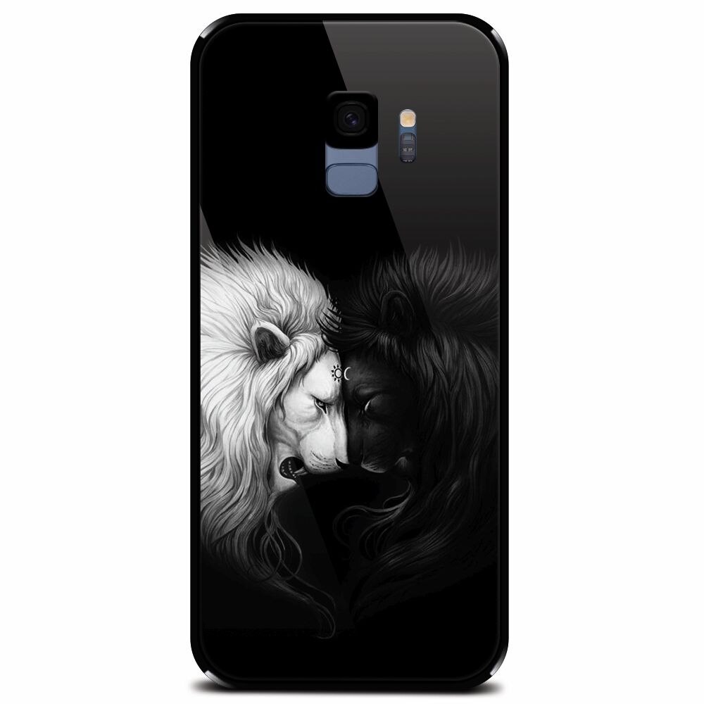 Husa din sticla securizata pentru Samsung Galaxy S9, Lions
