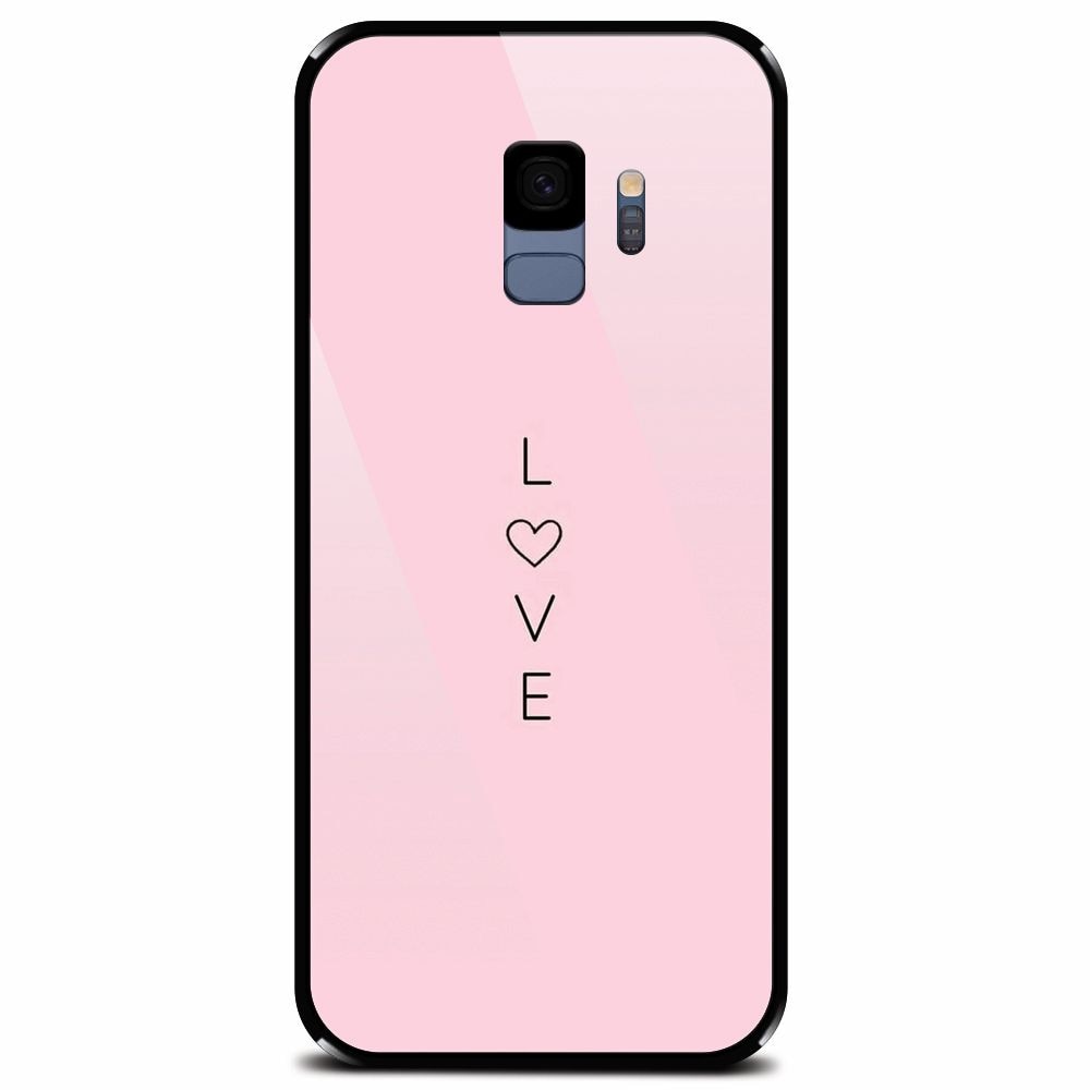 Husa din sticla securizata pentru Samsung Galaxy S9, Love