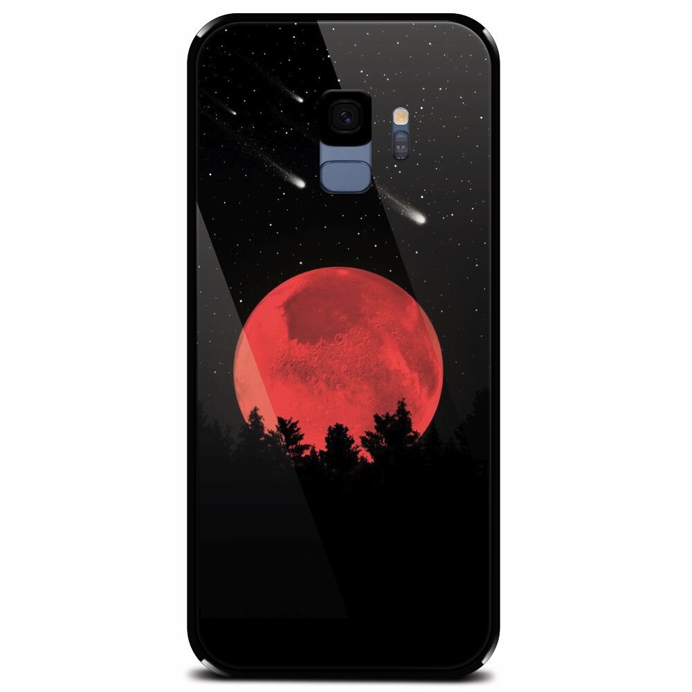 Husa din sticla securizata pentru Samsung Galaxy S9, Blood Moon