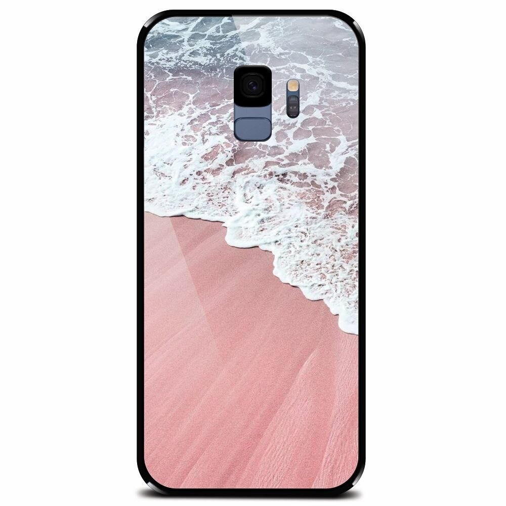 Husa din sticla securizata pentru Samsung Galaxy S9, Sea Waves