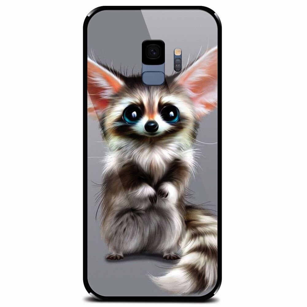 Husa din sticla securizata pentru Samsung Galaxy S9, Cute Animal 001