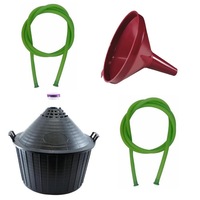 damigeana 15l din sticla in cos din plastic negru cu dop  2 x furtun pentru tras vin 15m  palnie mare 20 cm imagen 39_0_
0