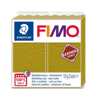 Lut polimeric Fimo Leather Effect olive pentru modelaj STH-8010-519 Lut polimeric Fimo Leather Effect olive pentru modelaj STH-8010-519