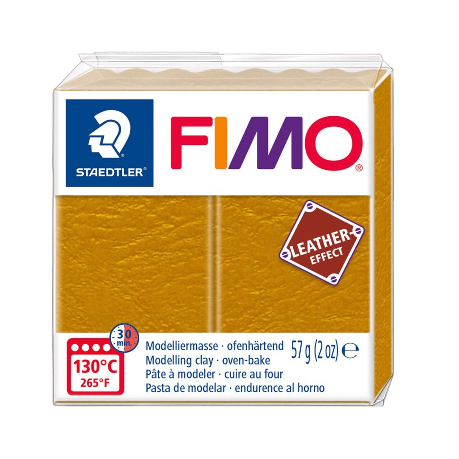 Lut polimeric Fimo Leather Effect Ochre pentru modelaj STH-8010-179