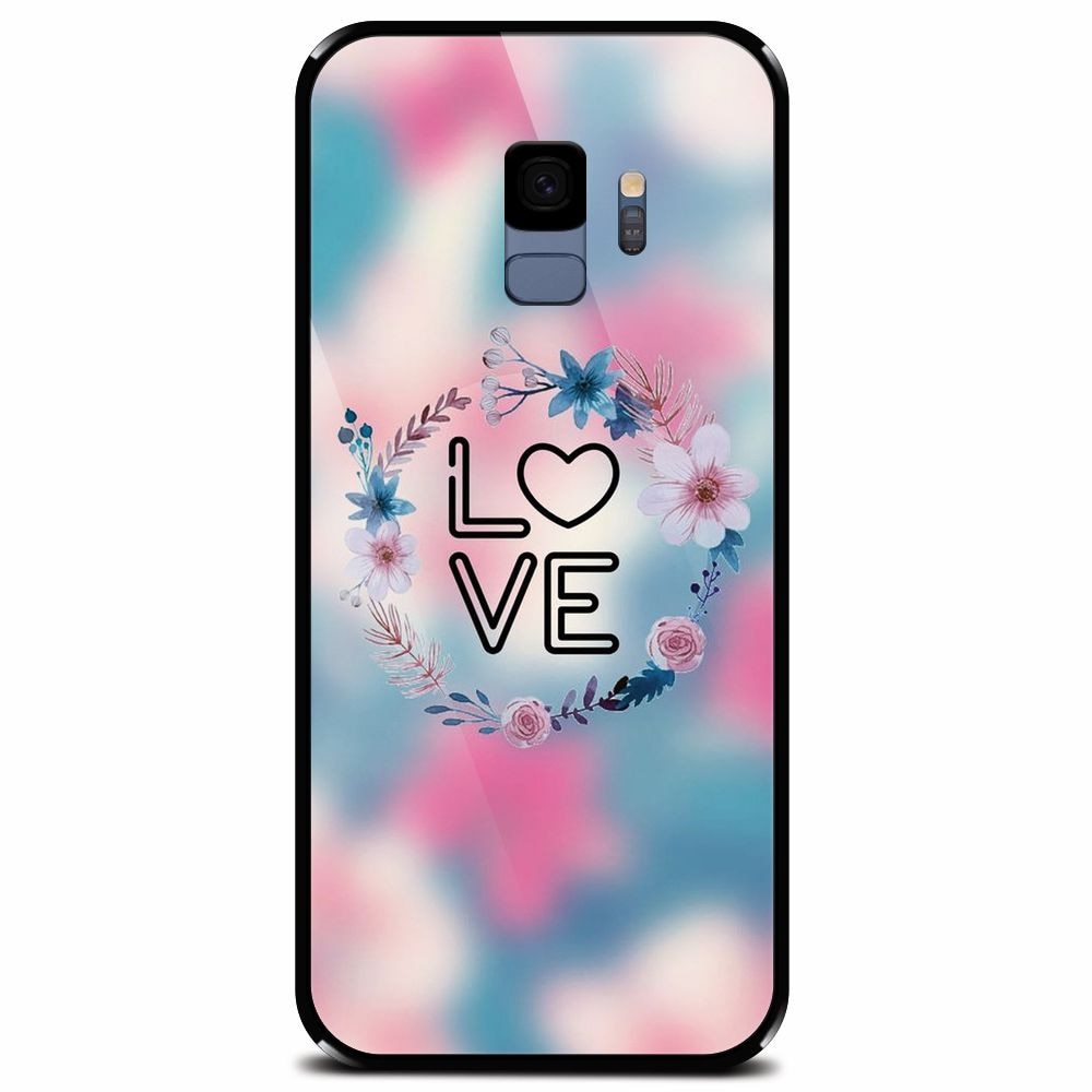 Husa din sticla securizata pentru Samsung Galaxy S9, Love 001