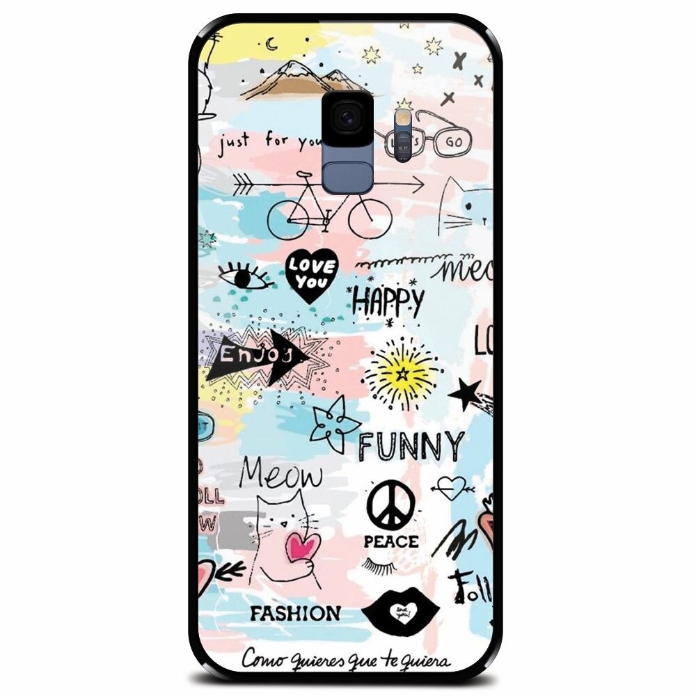 Husa din sticla securizata pentru Samsung Galaxy S9, Enjoy