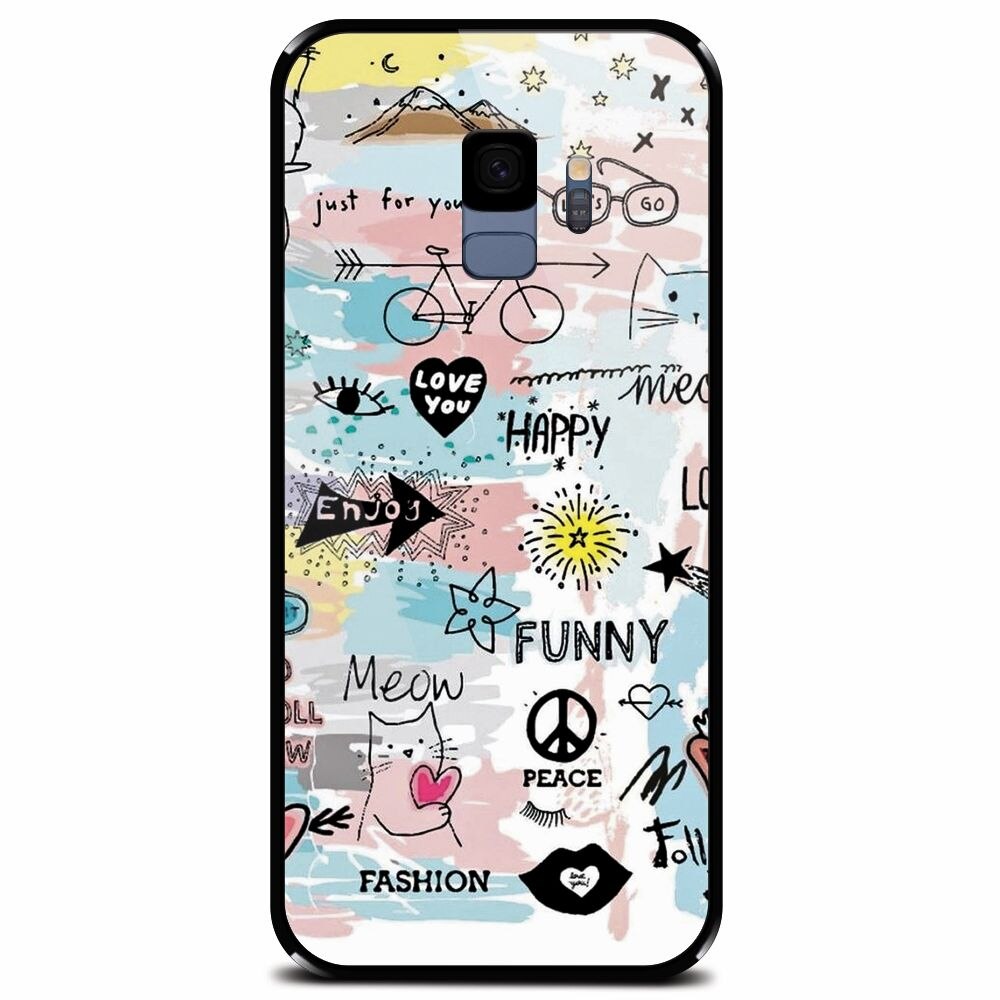 Husa din sticla securizata pentru Samsung Galaxy S9, Travel 101