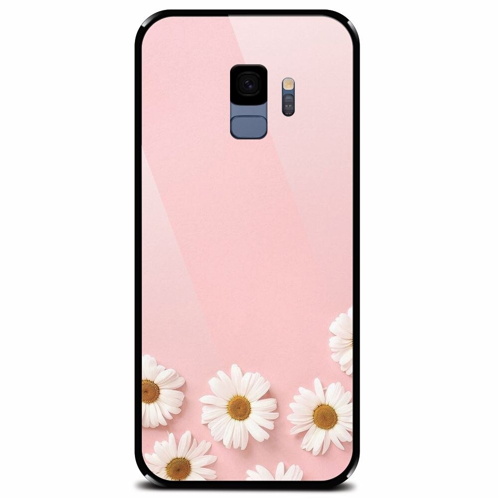 Husa din sticla securizata pentru Samsung Galaxy S9, Pink 101