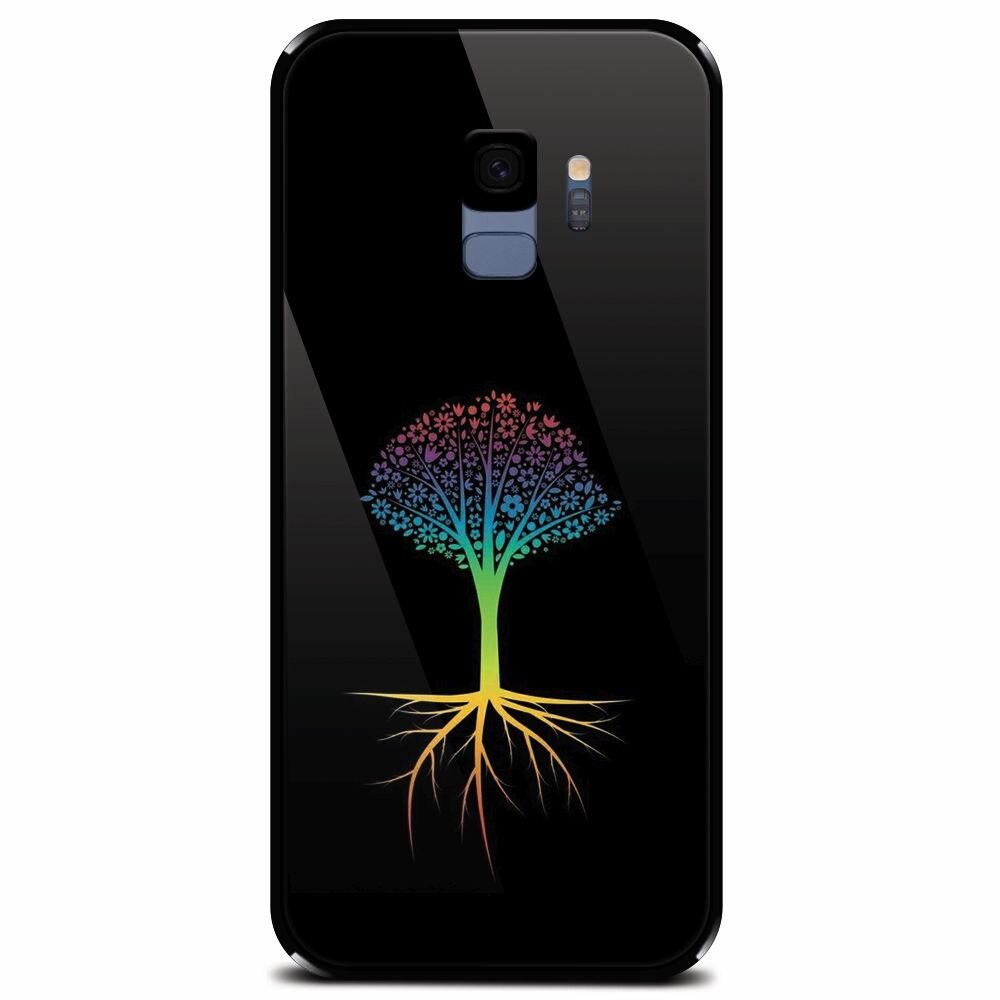 Husa din sticla securizata pentru Samsung Galaxy S9, Tree 001