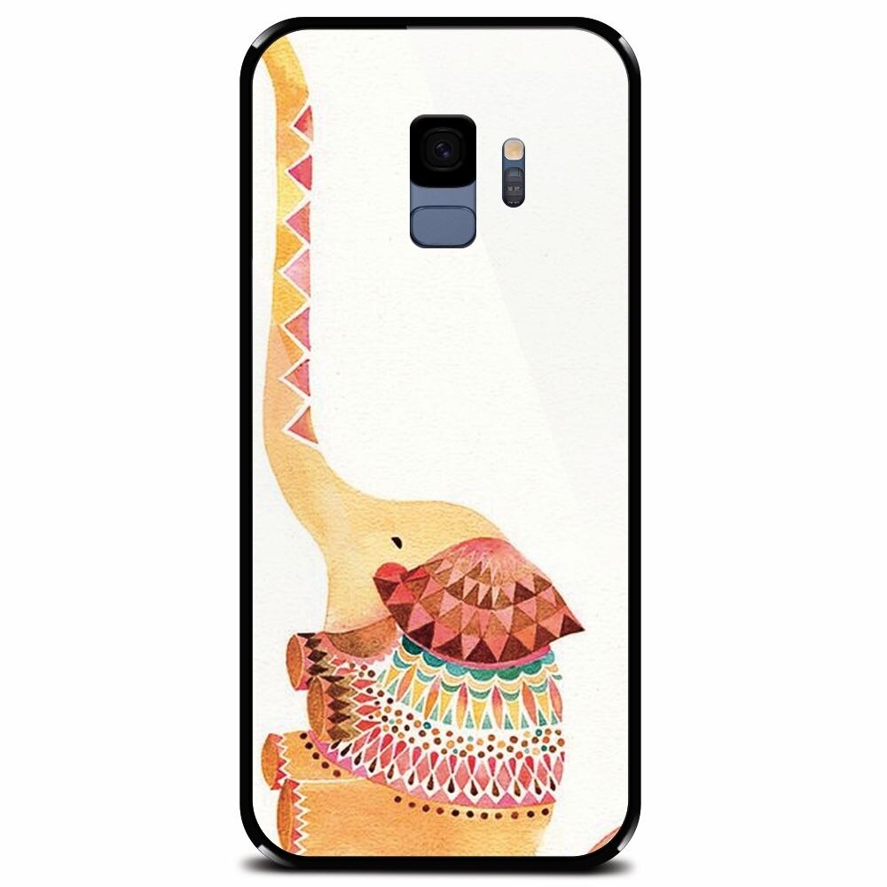 Husa din sticla securizata pentru Samsung Galaxy S9, Elephant
